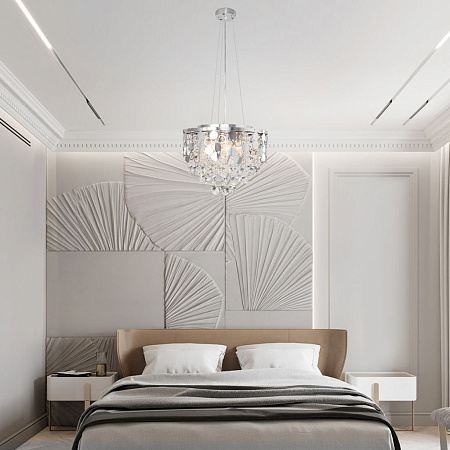 Хрустальная люстра Eurosvet Lianna 10123/6 хром a054115 Хрустальная люстра Eurosvet Lianna 10123/6 хром a054115