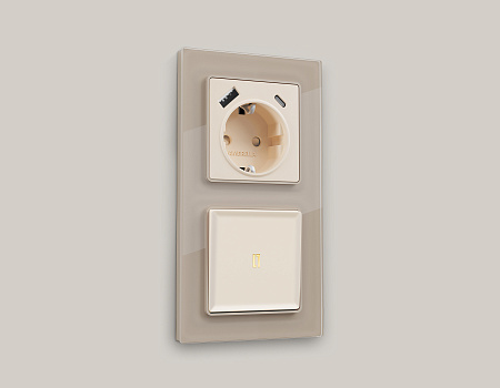 Лицевая панель для электрической розетки с/з со шторками 2USBA+C QUANT Ambrella Volt ALFA AP3300 Лицевая панель для электрической розетки с/з со шторками 2USBA+C QUANT Ambrella Volt ALFA AP3300