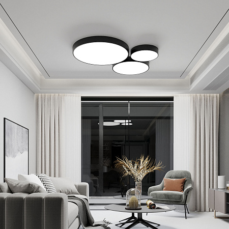 Светильник потолочный светодиодный Eurosvet Entire 90320/1 черный Светильник потолочный светодиодный Eurosvet Entire 90320/1 черный