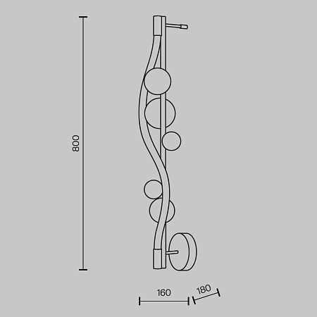 Светильник настенный светодиодный Maytoni Oasis MOD289WL-L18BS3K Светильник настенный светодиодный Maytoni Oasis MOD289WL-L18BS3K