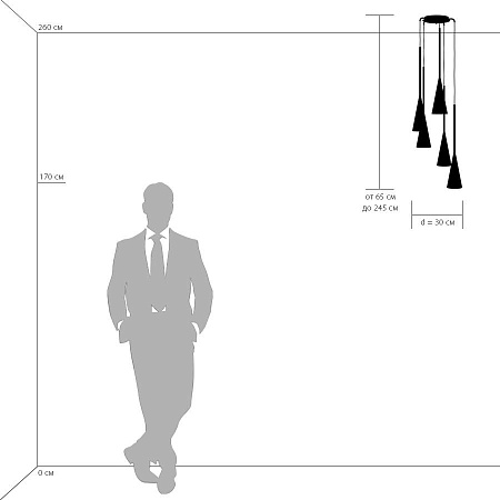 Подвесная люстра Lightstar Conicita 804257 Подвесная люстра Lightstar Conicita 804257