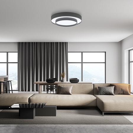 Светильник потолочный светодиодный Eurosvet Force 90330/2 серый Светильник потолочный светодиодный Eurosvet Force 90330/2 серый