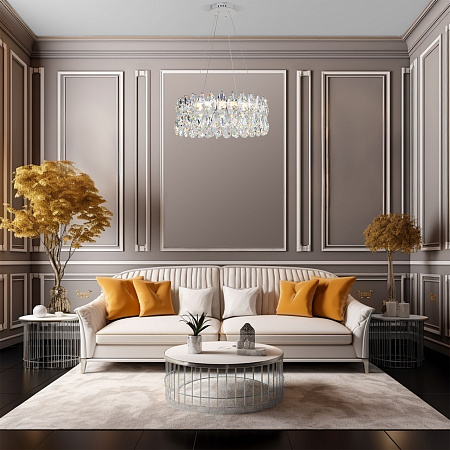 Люстра подвесная светодидная Bogates Marvel 90371/1 Strotskis хром Люстра подвесная светодидная Bogates Marvel 90371/1 Strotskis хром