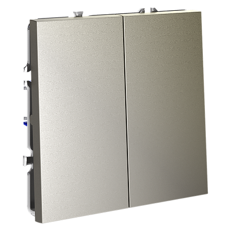 Выключатель встраиваемый VOLTUM S70 двухклавишный (шелк) VLS020104 Выключатель встраиваемый VOLTUM S70 двухклавишный (шелк) VLS020104