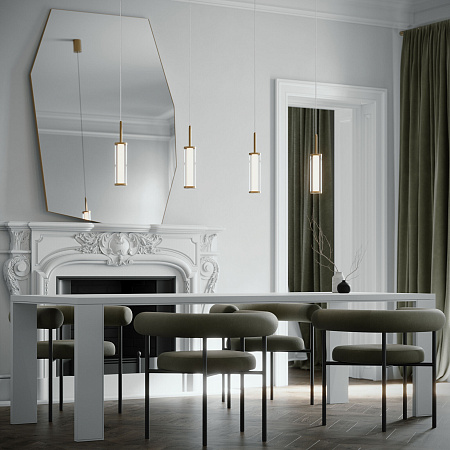 Светильник подвесной светодиодный Eurosvet Stark 50386/1 LED латунь a067953