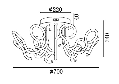 Потолочная люстра Freya Timeless FR6045CL-L96CH Потолочная люстра Freya Timeless FR6045CL-L96CH