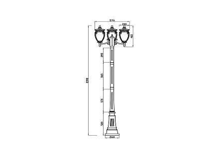 Парковый светильник Maytoni Fleur O414FL-03GB