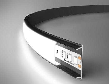 Накладной гибкий профиль для светодиодной ленты Ambrella light ILLUMINATION GP1600BK