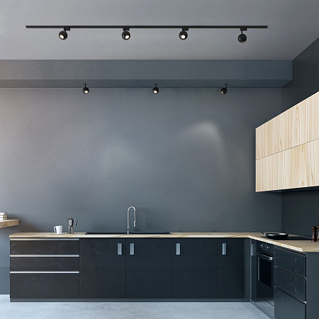 Трековый однофазный светодиодный светильник Elektrostandard Ball Черный 8W 4200K LTB76 (a053741)