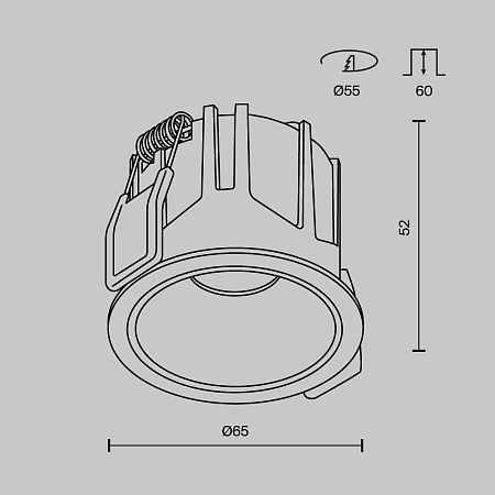 Светильник встраиваемый светодиодный Maytoni Alfa LED DL043-01-10W3K-RD-W-1