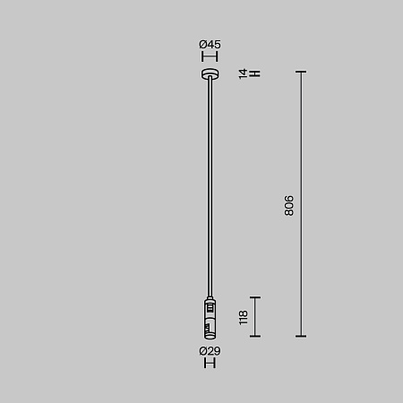 Крепление потолочное двойное 700мм Maytoni Flarity TRA159C-D1-BS