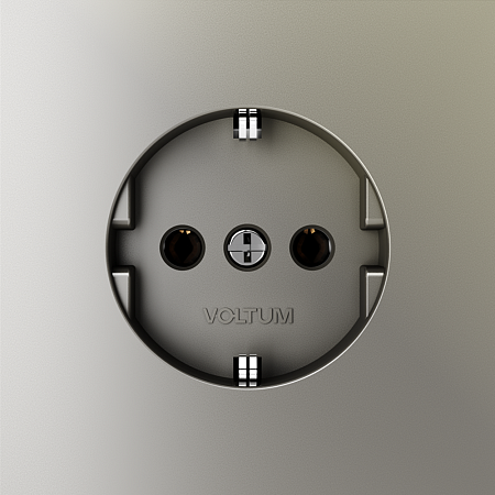 Розетка встраиваемая VOLTUM S70 с заземлением (шелк) VLS040104