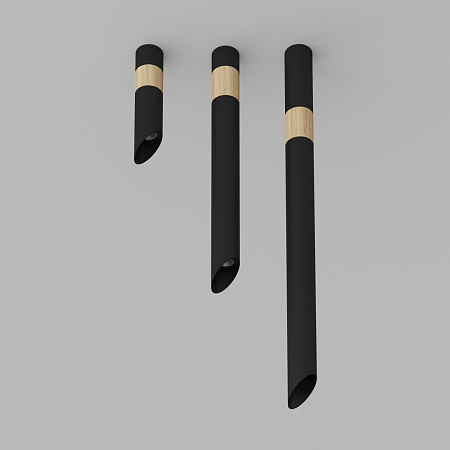 Светильник потолочный светодиодный Ledron SLC78008-7W-80-Wooden-Black Светильник потолочный светодиодный Ledron SLC78008-7W-80-Wooden-Black