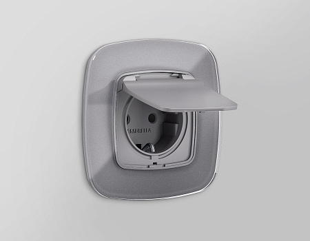 Лицевая панель для электрической розетки с заземлением со шторками и крышкой IP44 QUANT AP5080 Ambrella Volt OMEGA OP5080 Лицевая панель для электрической розетки с заземлением со шторками и крышкой IP44 QUANT AP5080 Ambrella Volt OMEGA OP5080