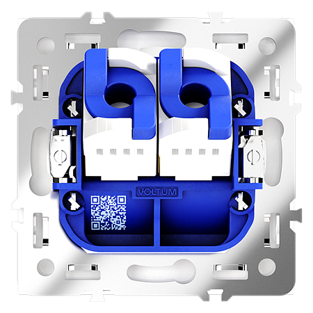 Розетка компьютерная встраиваемая VOLTUM S70 двойная RJ45+RJ45 кат.6, (кашемир) VLS060203