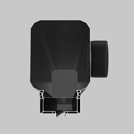 Диффузор с гексагональной сеткой, линейный, ГКЛ 12,5 мм, черный, КСД тип 3 Maytoni Aero ARC-LD-G12-000013