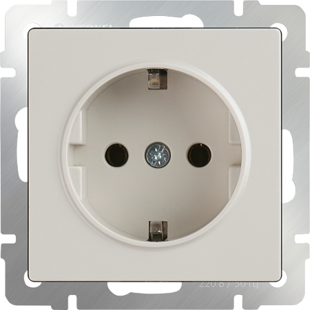 Розетка с заземлением слоновая кость Werkel W1171003 4690389155741 a051490