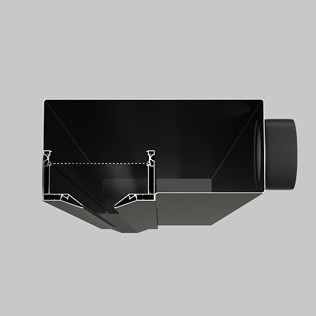 Диффузор с гексагональной сеткой, линейный, для натяжного потолка, черный, КСД тип 4 Maytoni Aero ARC-LD-SC-000014