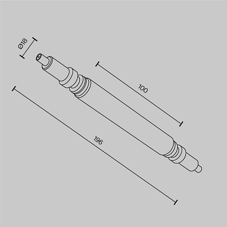 Коннектор прямой для штанговой системы Maytoni Axity CA004RC-B