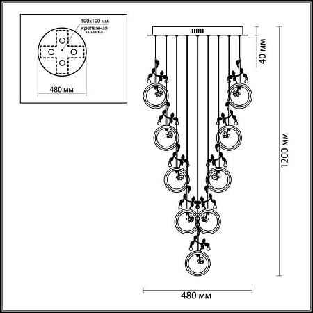 Подвесная светодиодная люстра Odeon Light Fiuggi 4036/54L