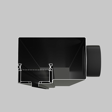 Диффузор с гексагональной сеткой, линейный, ГКЛ 12,5 мм, черный, КСД тип 4 Maytoni Aero ARC-LD-G12-000014