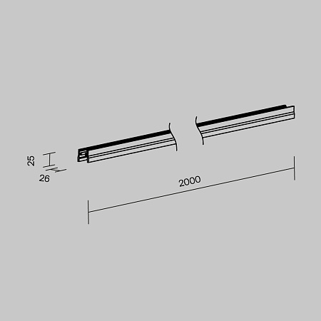 Профиль 2м накладной белый Maytoni Elasity IP O-TR001-P-W2M