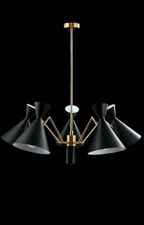 Люстра на штанге Crystal Lux JOVEN SP5 GOLD/BLACK Люстра на штанге Crystal Lux JOVEN SP5 GOLD/BLACK