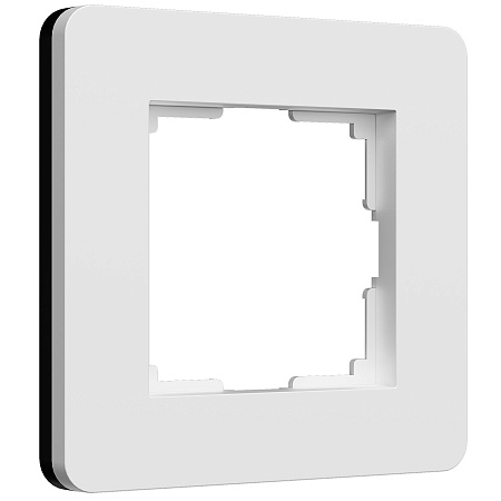 Рамка на 1 пост Werkel Split белый/черный, soft-touch W0013068 a067988