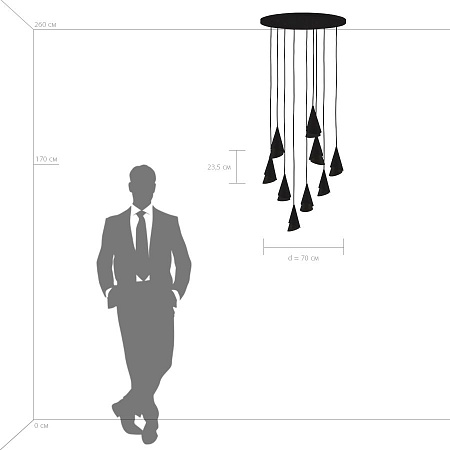Подвесная люстра Lightstar Cone 757090 Подвесная люстра Lightstar Cone 757090