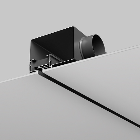 Диффузор с отражателем, линейный, ГКЛ 12,5 мм, черный, КСД тип 4 Maytoni Aero ARO-LD-G12-000004