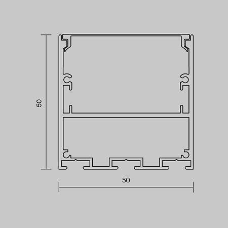 Алюминиевый профиль накладной-подвесной Maytoni ALM-5050T-S-3M 633007 Алюминиевый профиль накладной-подвесной Maytoni ALM-5050T-S-3M 633007