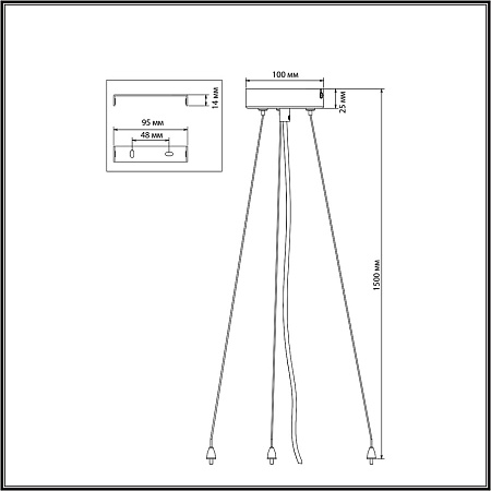 Подвесное крепление для светильника 7753/L Подвесное крепление для светильника 7753/L