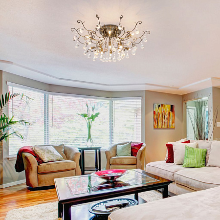 Потолочная люстра Eurosvet Vita 10042/12 античная бронза/прозрачный хрусталь 00000076379 Потолочная люстра Eurosvet Vita 10042/12 античная бронза/прозрачный хрусталь 00000076379