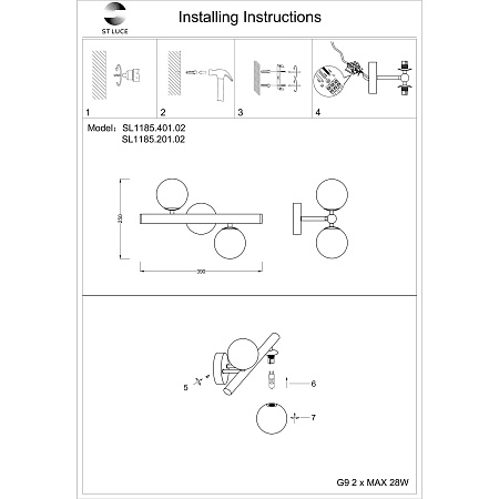 Бра ST Luce ASOLO SL1185.201.02 Бра ST Luce ASOLO SL1185.201.02