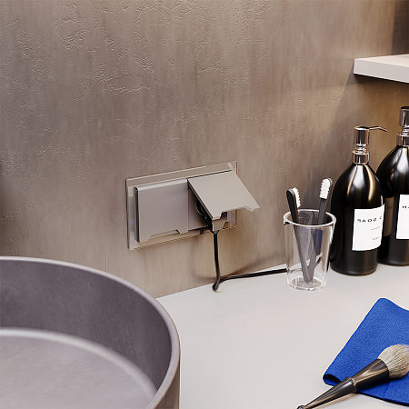 Розетка встраиваемая VOLTUM S70 с заземлением, защитными шторками и крышкой (шелк) VLS040304 Розетка встраиваемая VOLTUM S70 с заземлением, защитными шторками и крышкой (шелк) VLS040304