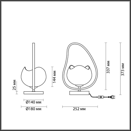 Настольная лампа Odeon Light Waterlily 4873/1T Настольная лампа Odeon Light Waterlily 4873/1T