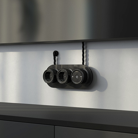 ТВ розетка Werkel Ретро черный W5683008