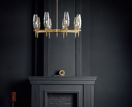 Люстра на штанге Maytoni Lita H002PL-08G Люстра на штанге Maytoni Lita H002PL-08G