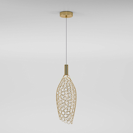 Светильник подвесной светодиодный Eurosvet Ruche 90380/1 золото a069063 Светильник подвесной светодиодный Eurosvet Ruche 90380/1 золото a069063