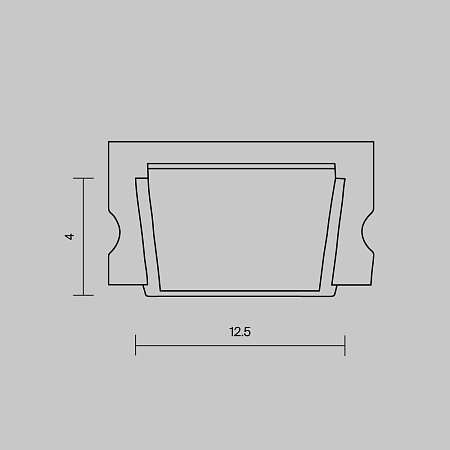 Рассеиватель для профиля 15×06 (Чёрный, 2 м), Maytoni ALM-001-B-DF-2M 642021 Рассеиватель для профиля 15×06 (Чёрный, 2 м), Maytoni ALM-001-B-DF-2M 642021