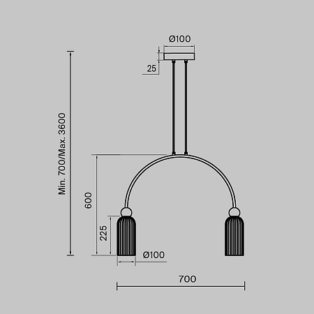 Люстра подвесная Maytoni Antic MOD302PL-02CG