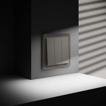 Выключатель встраиваемый VOLTUM S70 трехклавишный (шелк) VLS030104 Выключатель встраиваемый VOLTUM S70 трехклавишный (шелк) VLS030104