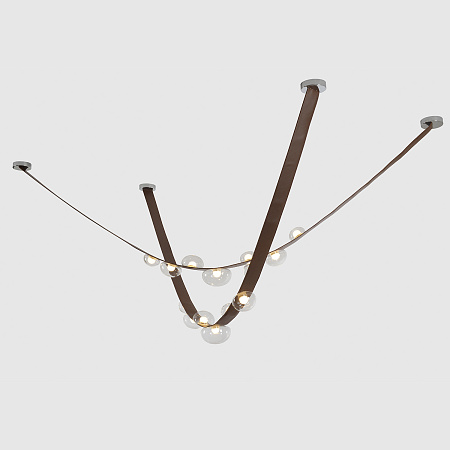 Светильник подвесной светодиодный Crystal Lux BOSQUE SP7 L3000 BROWN/TRANSPARENT Светильник подвесной светодиодный Crystal Lux BOSQUE SP7 L3000 BROWN/TRANSPARENT