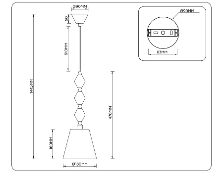 Светильник подвесной Ambrella light High light LH75405 Светильник подвесной Ambrella light High light LH75405