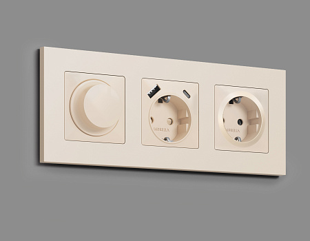 Лицевая панель для электрической розетки с/з QUANT Ambrella Volt ALFA AP3260 Лицевая панель для электрической розетки с/з QUANT Ambrella Volt ALFA AP3260