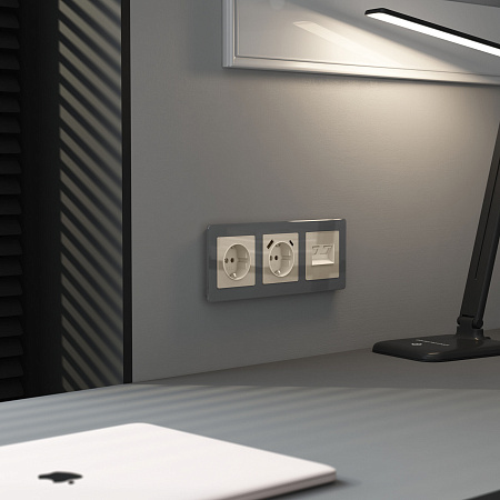 Накладка для двойной розетки Еthernet RJ-45 Werkel айвори W1191143 Накладка для двойной розетки Еthernet RJ-45 Werkel айвори W1191143