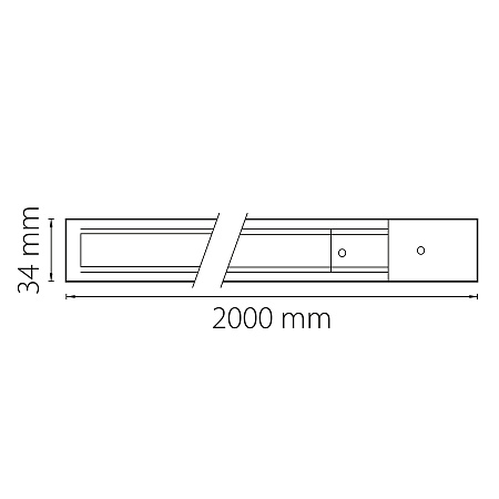 Шинопровод однофазный 2-контактный со стыковочным пазом, 2м Lightstar Barra 502028-T Шинопровод однофазный 2-контактный со стыковочным пазом, 2м Lightstar Barra 502028-T