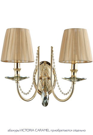 Бра Crystal Lux VICTORIA AP2 GOLD/AMBER Бра Crystal Lux VICTORIA AP2 GOLD/AMBER