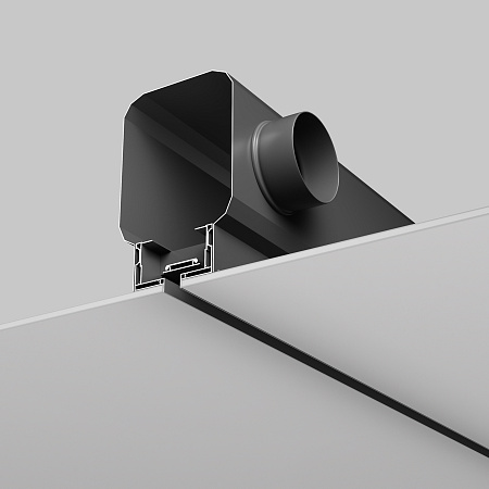 Диффузор с отражателем, линейный, ГКЛ 12,5 мм, черный, КСД тип 3 Maytoni Aero ARO-LD-G12-000003