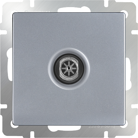 ТВ-розетка проходная серебряная Werkel W1184006 4690389156595 a051517